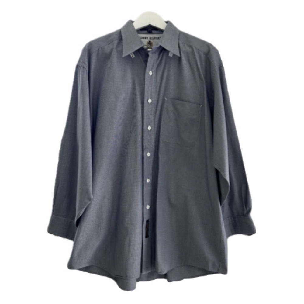 TOMMY HILFIGER | MEN’S VINTAGE 1997 | LONG SLEEVE BUTTON DOWN | BLUE | 16.5